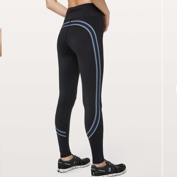 Lululemon Run Crew Tight Leggings
Black / True Navy / Steam Blue, Size 6 - Picture 1 of 11